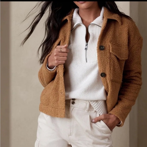 Banana Republic Jackets & Blazers - Banana Republic camel Sherpa jacket- NWT